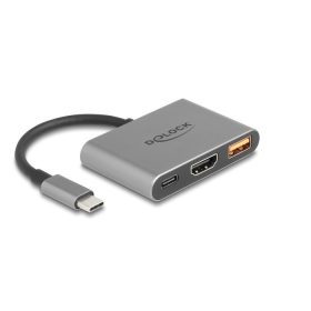   Delock USB Type-C  adapter 4K 30 Hz   s HDMI-hez A- és USB Type-C  PD 2.0 90 W porttal