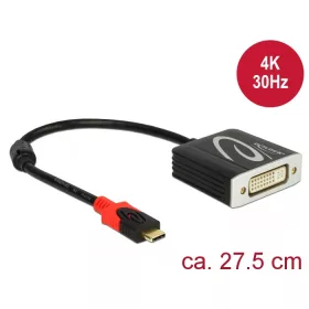   Delock Adapter USB Type-C  csatlakozódugóval > DVI csatlakozóhüvellyel (DP váltakozó mód) 4K 30 Hz (61213)