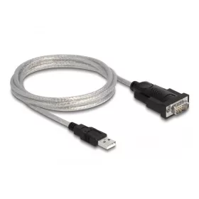   Delock Adapter A-típusú USB 2.0 - 1 x soros RS-232 D-Sub 9 + Adapter D-Sub 25 (61314)