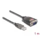 Delock USB 2.0 Type-A - 1 x Serial RS-232 D-Sub 9 pin apa adapter 1m (61400)