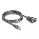 Delock Adapter A-típusú USB 2.0 - 1 x soros RS-232 D-Sub 9 tűs apa anyacsavarokkal, 3 db. LED-del 3 m (61548)