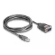Delock Adapter A-típusú USB 2.0 - 1 x soros RS-232 D-Sub 9 tűs apa anyacsavarokkal, 3 db. LED-del 3 m (61548)