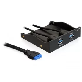 Delock előlapi USB HUB 4 portos fekete (61896)