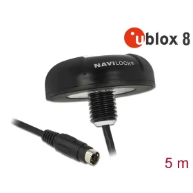   Navilock GNSS Beidou Galileo Glonass GPS NL-8004P u-blox 8 soros MD6 PPS tetőre szer. 5,00 m Naviloc