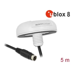   Navilock GNSS Beidou Galileo Glonass GPS NL-8022MP u-blox 8 Seriell MD6 PPS tetőre szer. Marine 5,00