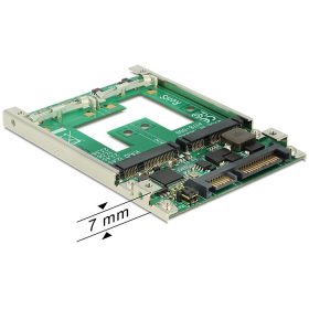   Delock 2.5'  méretű 22 tűs SATA-átalakító > mSATA RAID támogatással (62545)