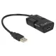 Delock 62588 USB leválasztó 5 KV szigeteléssel 0.15m fekete