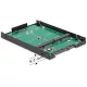 Delock 22 pol. SATA > 2db mSATA 2.5"-s átalakító, RAID funkcióval (62594)