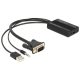 DeLock 62597 VGA–HDMI adapter audió funkcióval