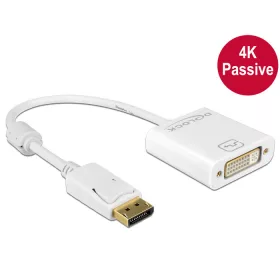   Delock Adapter Displayport 1.2-dugós csatlakozó > DVI-csatlakozóhüvely 4K passzív, fehér