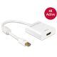 Delock Adapter mini Displayport 1.2-dugós csatlakozó > HDMI-csatlakozóhüvely 4K aktív, 20cm, fehér