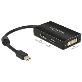   DeLock 62623 mini DisplayPort apa -> DisplayPort / HDMI / DVI adapter fekete