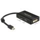 DeLock 62623 mini DisplayPort apa -> DisplayPort / HDMI / DVI adapter fekete