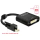 Delock Adapter mini Displayport 1.2-dugós csatlakozó csavarral > DVI-csatlakozóhüvely 4K aktív feket (62639)