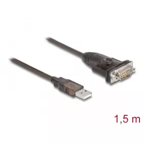   Delock USB 2.0 Type-A - 1 x Serial RS-232 D-Sub 9 pin apa adapter 1,5m (62645)