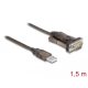 Delock USB 2.0 - 1 x soros RS-232 D-Sub kábel 1,5 m (62646)