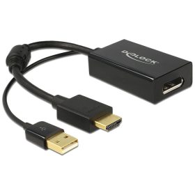  Delock 62667 HDMI-A - Displayport 1.2 adapter, audió funkcióval, fekete