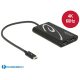 Delock Adapter Thunderbolt  3 csatlakozódugóval > 2 x Displayport csatlakozóhüvellyel 4K 60 Hz