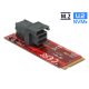 Delock Adapter M.2 M nyílás > SFF-8643 NVMe
