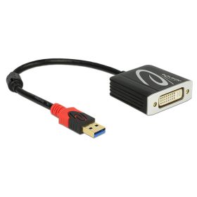   Delock Adapter USB 3.0 A-típusú csatlakozódugóval > DVI csatlakozóhüvellyel