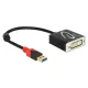 Delock Adapter USB 3.0 A-típusú csatlakozódugóval > DVI csatlakozóhüvellyel