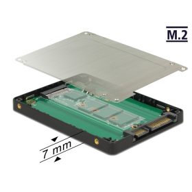   Delock 62792 2.5" konverter SATA 22 Pin > M.2 merevlemezházzal