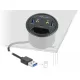 Delock 3 portos asztalba építhető USB hub 1 x USB Type-C  és 2 x A-típusú USB, valamint HD-Audio por (62794)