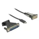 Delock Adapter, USB Type-C  > 1 db soros DB9 RS-232 + DB25 adapter (62904)