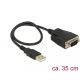 Delock USB 2.0 A-típusú > 1 x soros RS-232 DB9 apa kábel 45cm  (62958)