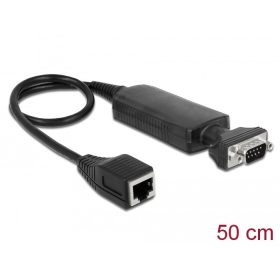   Delock átalakító Ethernet LAN RJ45 10/100 Mbps csatlakozóból RS-232 DB9 soros csatlakozóba, anyákkal