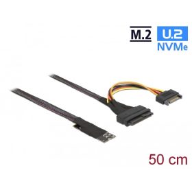   Delock M.2 kulcs M - U.2 SFF-8639 NVMe adapter 50 cm hosszú kábellel