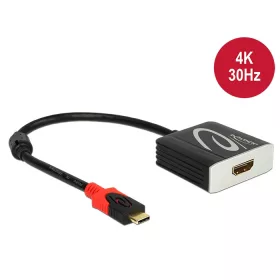   Delock 62999 Adapter USB Type-C csatlakozódugóval > HDMI csatlakozóhüvellyel (DP váltakozó mód) 4K 30 Hz