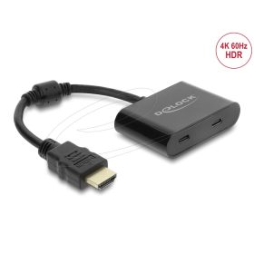   Delock Adapter HDMI-dugós csatlakozó - USB Type-C -csatlakozóhüvely (DP Alt Mode) 4K 60 Hz
