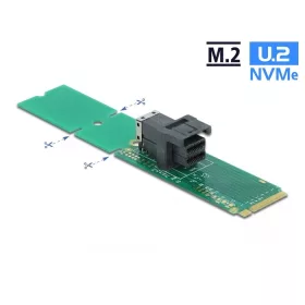   Delock Adapter, M.2 aljzat M nyílással > SFF-8643 NVMe 22110 / 2280 / 2260