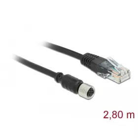   Navilock csatlakozókábel M8 csatlakozóházas soros vízálló RJ45 csatlakozóházas 2,8 m (63165)
