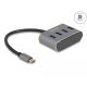 Delock 4 portos USB 3.2 Gen 1 hub USB Type-C csatlakozóval   USB Type-A portok a tetején