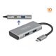 Delock Külső USB 3.2 Gen 2 USB Type-C  hub 3 A-típusú és 1 USB Type-C  csatlakozó felülettel