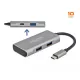Delock Külső USB 3.2 Gen 2 USB Type-C  hub 3 A-típusú és 1 USB Type-C  csatlakozó felülettel