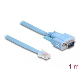   Delock RS-232 DB9 típusú adapter apa - 1 x RS-232 RJ45 soros apa 1 m