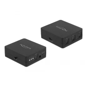   Delock S/PDIF Toslink kapcsoló 3 bemenettel és 1 kimenettel infrasugaras távkapcsolóval és USB tápellátással (63395)