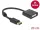 Delock Adapter DisplayPort 1.2-dugós csatlakozó-DVI-csatlakozóhüvely 4K aktív fekete (63482)