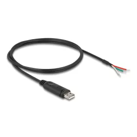   Delock Adapter kábel A-típusú USB 2.0 - soros RS-485 3 nyílt vezetékvéggel 1 m (63508)