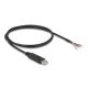 Delock Adapter kábel A-típusú USB 2.0 - soros RS-485 3 nyílt vezetékvéggel 1 m (63508)