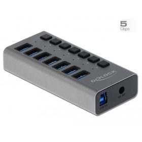 Delock 7 portos kapcsolós USB 3.0 HUB (63669)