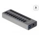 Delock SuperSpeed USB hub 10db USB 3.0 csatlakozóval és kapcsolóval (63670)
