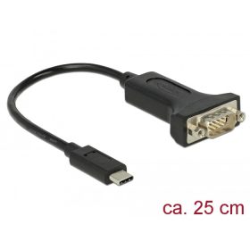 Delock USB-C -> 1 db soros DB9 RS-232 adapter (63908)