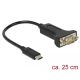 Delock USB-C -> 1 db soros DB9 RS-232 adapter (63908)