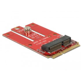 Delock Mini PCIe adapter > M.2 aljzat E nyílással