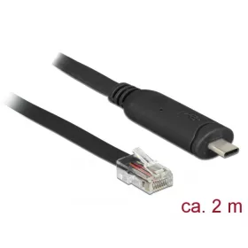   Delock Adapter USB 2.0 C-típusú apa > 1 x soros RS-232 RJ45 apa 2,0 m