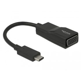   Delock Adapter USB Type-C  csatlakozódugóval > VGA csatlakozóhüvellyel (DP váltakozó mód) (63923)